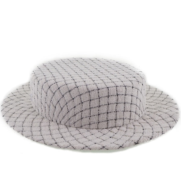 [CHANEL] Chanel 
 Hat 
 Polyester x Silk White Ladies A Rank