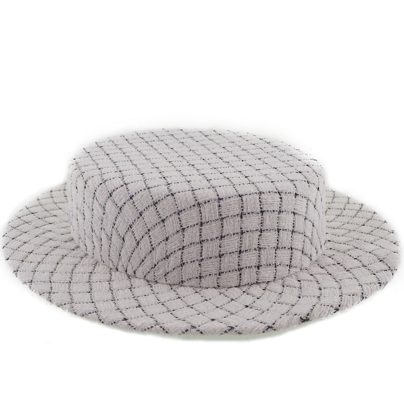 [Chanel] Chanel 
 Sombrero 
 Polyester x Silk White Ladies A Rank