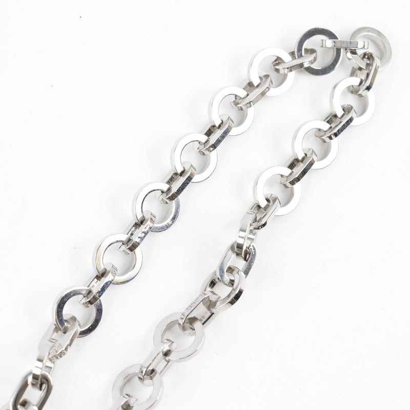 [VALENTINO] Valentinino Chain Belt Barse Rose Metal x Rhinestone Silver Ladies Belt A-Rank