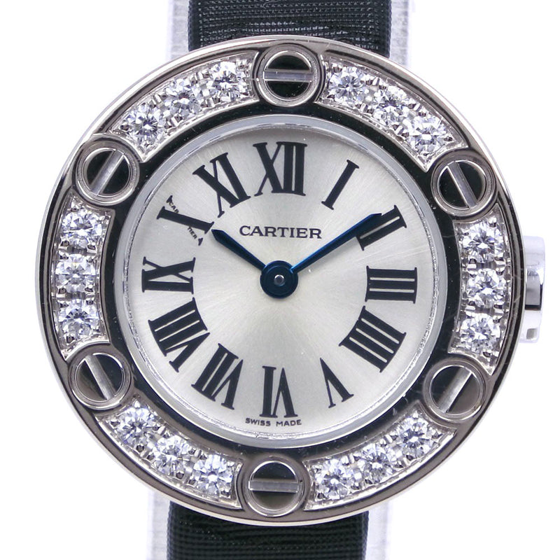 【CARTIER】カルティエ
 ラブウォッチ 腕時計
 WE800331 K18ホワイトゴールド×ダイヤモンド シルバー クオーツ アナログ表示 シルバー文字盤 Love watch レディース