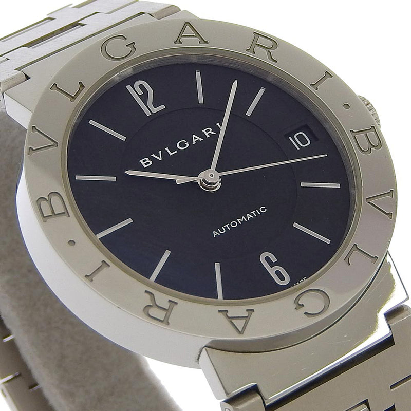 【BVLGARI】ブルガリ ブルガリブルガリ BB33SS ステンレススチール シルバー 自動巻き メンズ 黒文字盤 腕時計