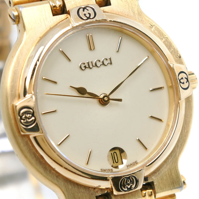 [Gucci] Gucci 9200m金镀金石英模拟显示男士米色拨号表