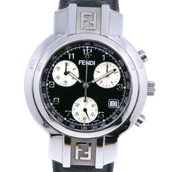 [FENDI] Fendi 4500G Stainless Steel Black Quartz Chronograph Men's Black Dial Watch A-Rank