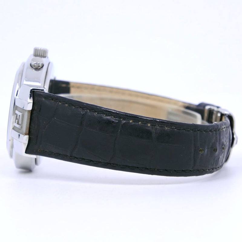 [FENDI] Fendi 4500G Stainless Steel Black Quartz Chronograph Men's Black Dial Watch A-Rank