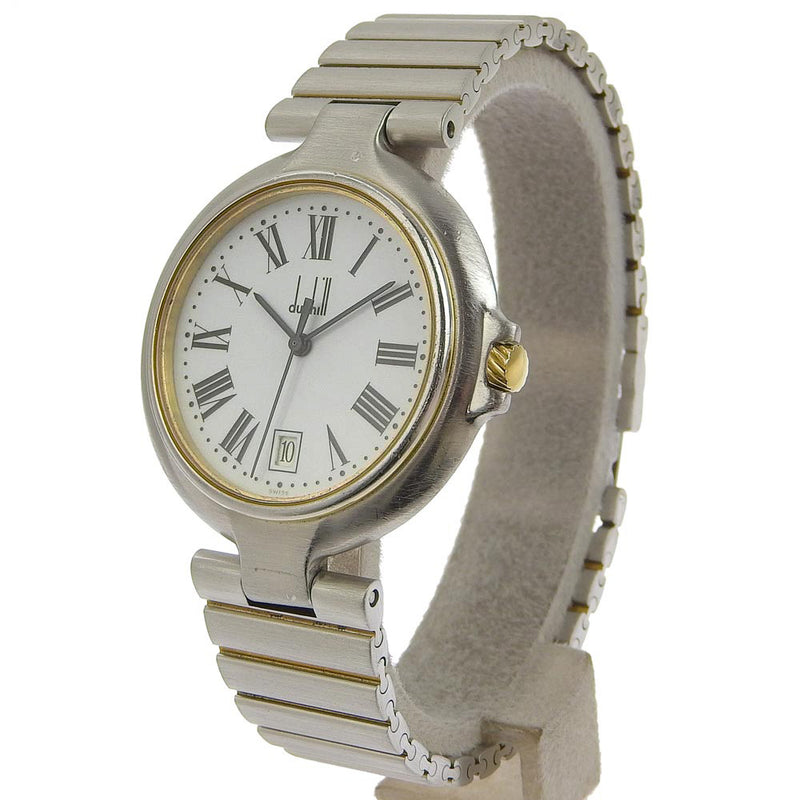 【Dunhill】ダンヒル
 ミレニアム ステンレススチール クオーツ アナログ表示 メンズ 白文字盤 腕時計