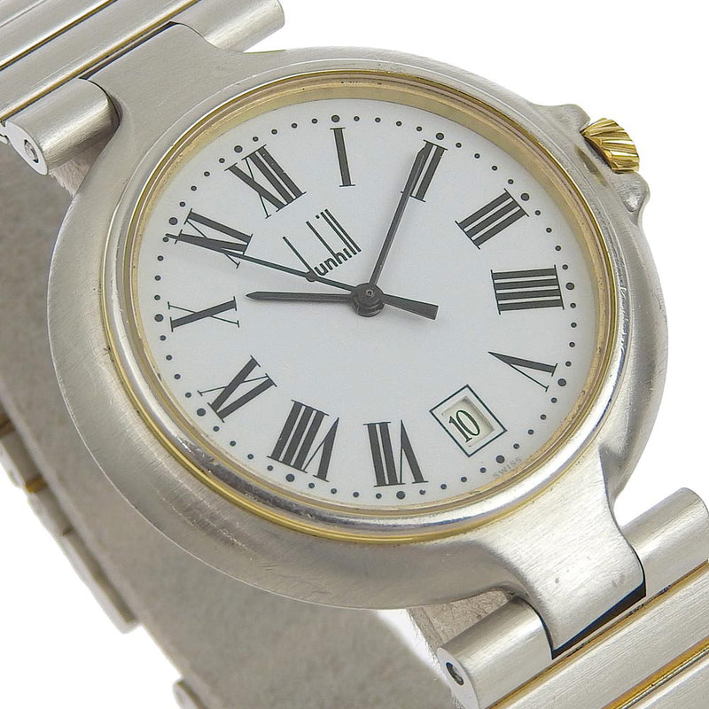 【Dunhill】ダンヒル
 ミレニアム ステンレススチール クオーツ アナログ表示 メンズ 白文字盤 腕時計