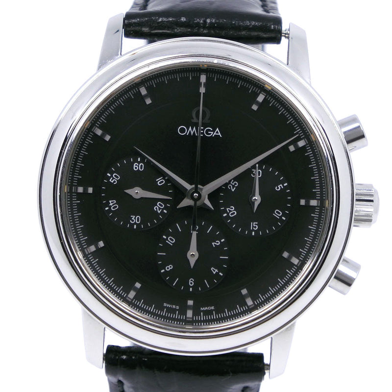 [Omega] Omega Devil Prestige 4540.51 Reloj de dial negro de la mano negra de acero inoxidable de acero inoxidable