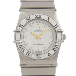 [Omega] Omega Constellation Mini de acero inoxidable Display Analog Display Damas Dial de marcación White Dial Watch