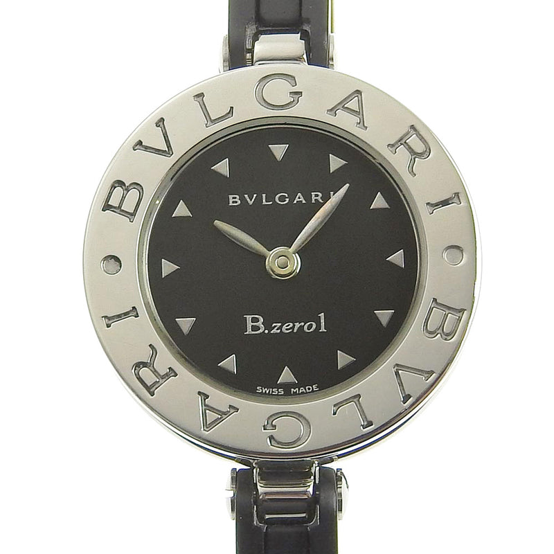 【BVLGARI】ブルガリ B-zero1 ビーゼロワン BZ22S ステンレススチール シルバ― クオーツ アナログ表示 レディース 黒文字盤 腕時計
