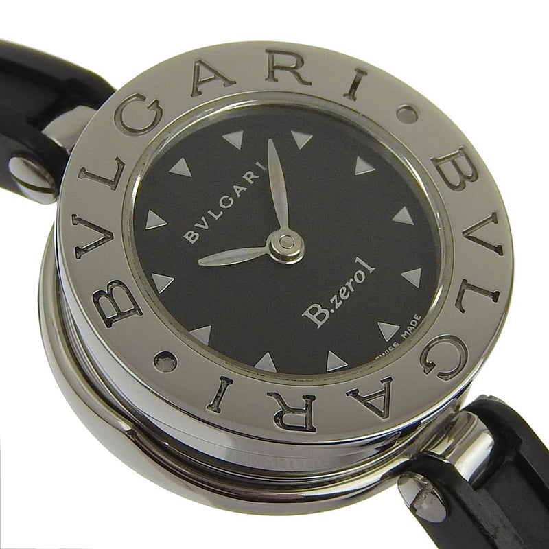 約22mm腕周り【BVLGARI】ブルガリ B-zero1 ビーゼロワン BZ22S ステンレススチール シルバー クオーツ アナログ表示 レディース 黒文字盤 腕時計