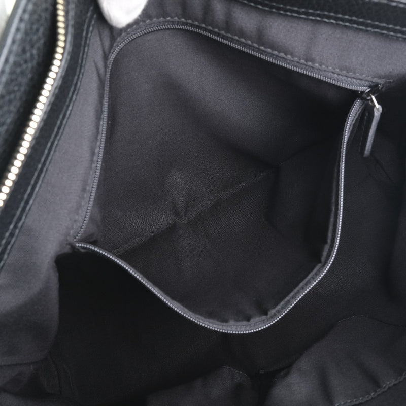 [GUCCI] Gucci Bamboo 2WAY shoulder 365346 Calf Black Ladies Handbag A Rank