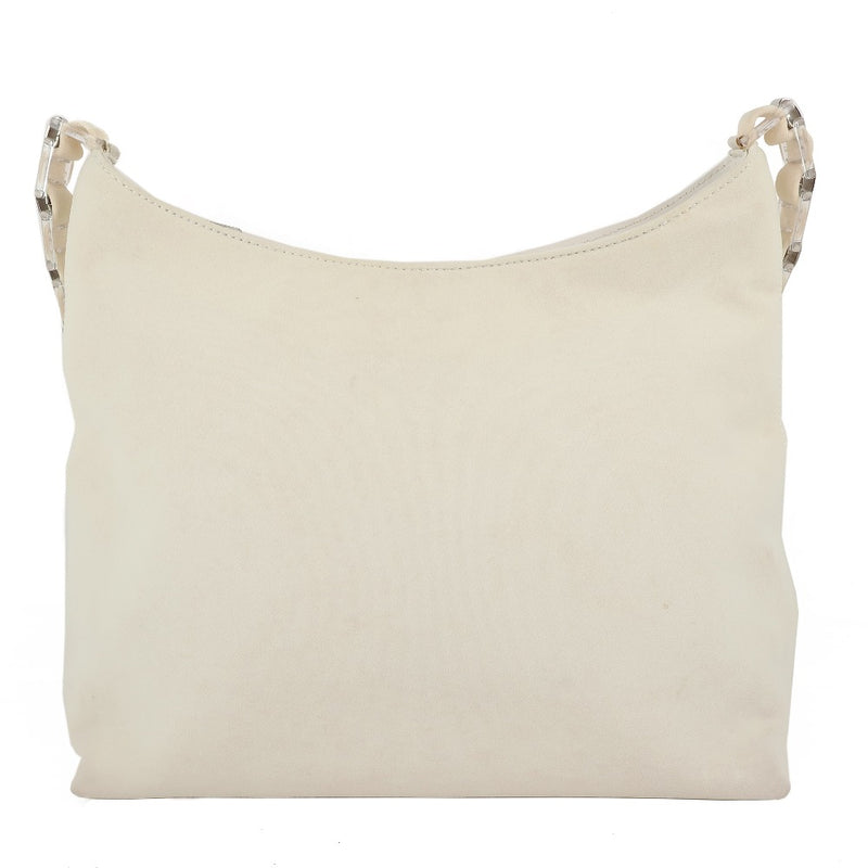 [Salvatore Ferragamo] Salvatore Ferragamo Chain Shoulder Bag Canvas White Ladies Shoulder Bag
