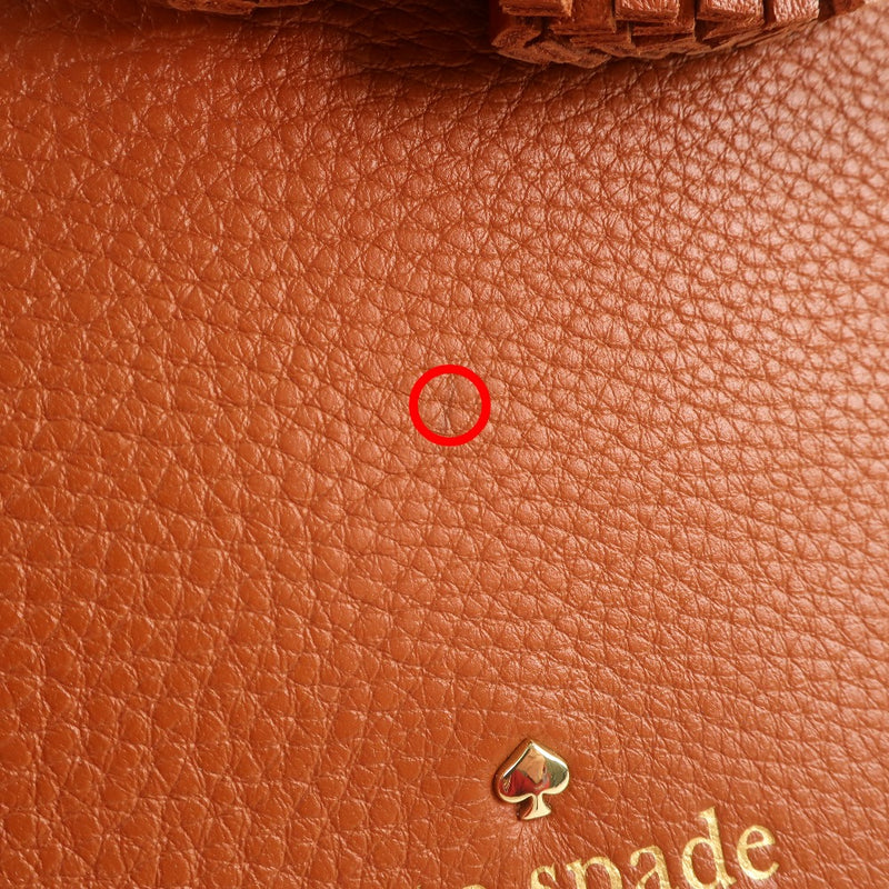 [Kate Spade] Kate Spade 2WAY Shoulder Fringe Handbag Leather Tea Ladies Handbag A-Rank