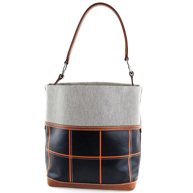 [HERMES] Hermes Corulle 25 Shoulder Bag Towal Ish Beige/Black/Tea/Orange X -engraved Ladies Shoulder Bag A Rank