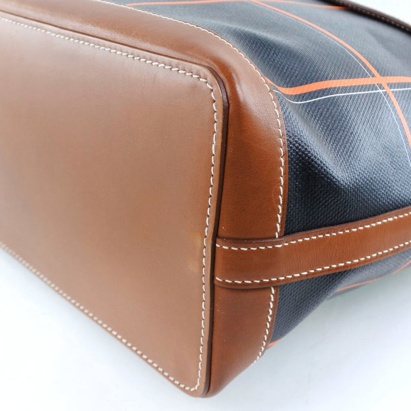 [HERMES] Hermes Corulle 25 Shoulder Bag Towal Ish Beige/Black/Tea/Orange X -engraved Ladies Shoulder Bag A Rank