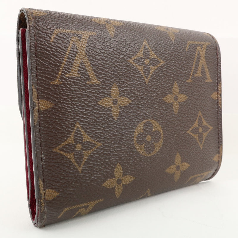 [LOUIS VUITTON] Louis Vuitton Arianne Trimal Wallet Monogram Canvas Fuchsha CA0148 Engraved Ladies Sanroku Wallet