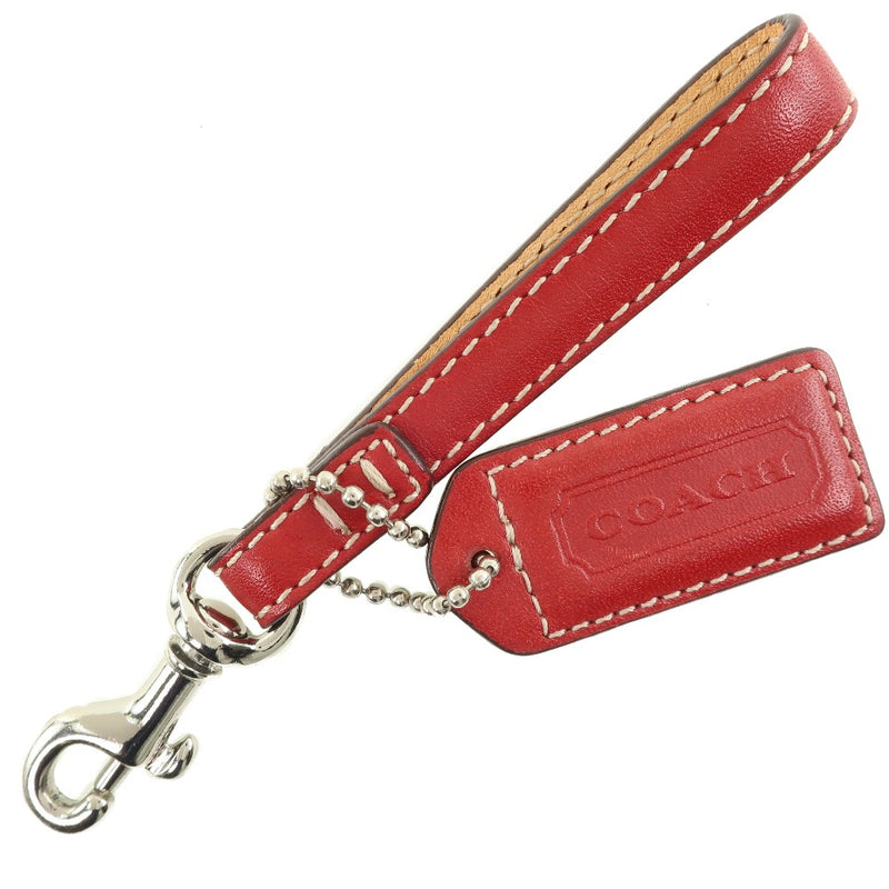 [Coach] Coach strap leather red ladies strap A+rank