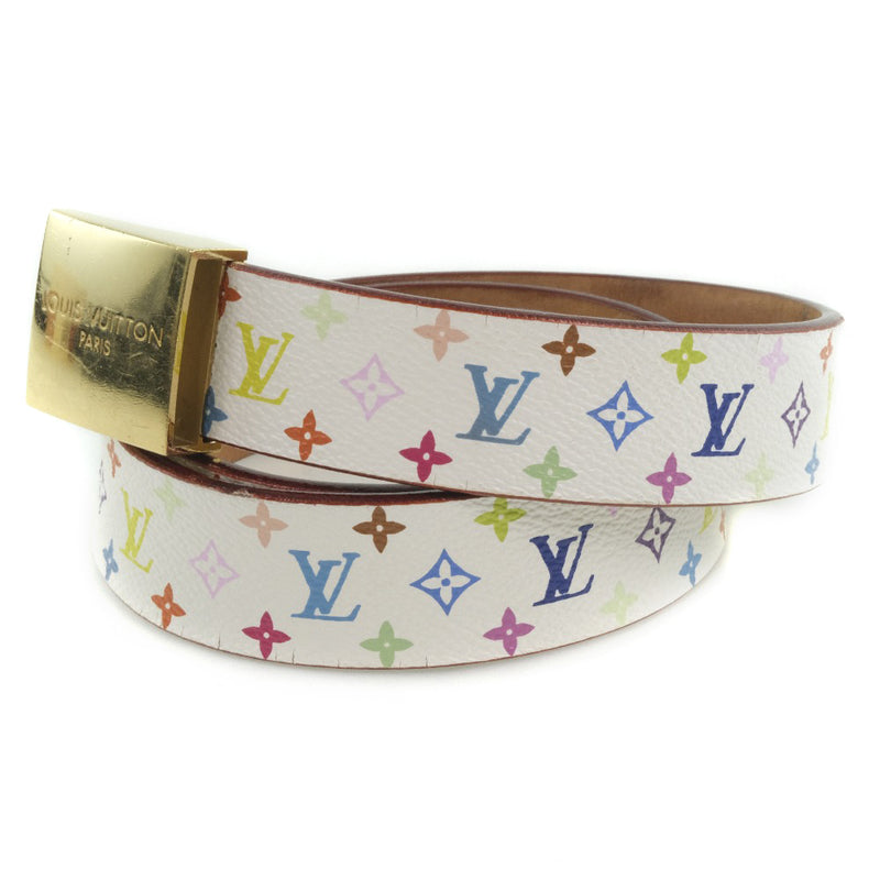 Louis Vuitton] Louis Vuitton belt Monogram Multicolor Bron White Ladies Belt  – KYOTO NISHIKINO