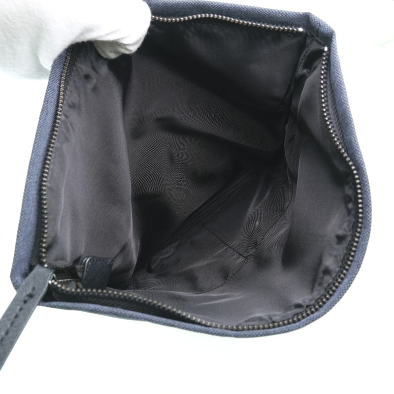 [Takeo Kikuchi] Takeshi Kikuchi 클러치 가방 Canvas Black/Navy Men 's Clutch Bag a Rank