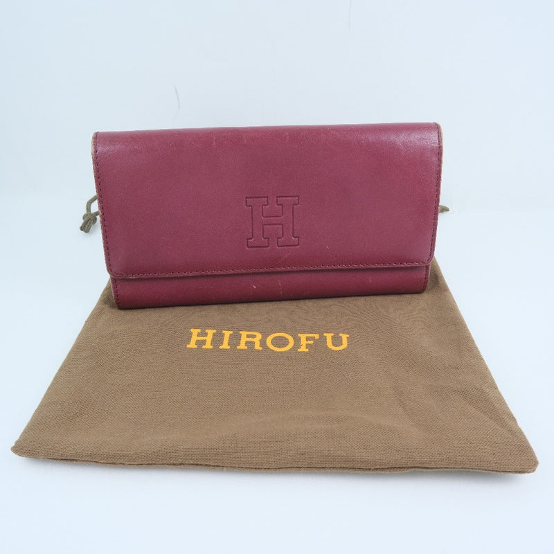 [Hirofu] Hirov Long portefeuille veau rouge bouton de bouton-instant