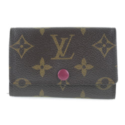 [LOUIS VUITTON] Louis Vuitton 6 consecutive M60701 key case monogram canvas tea/red CT3194 engraved unisex key case