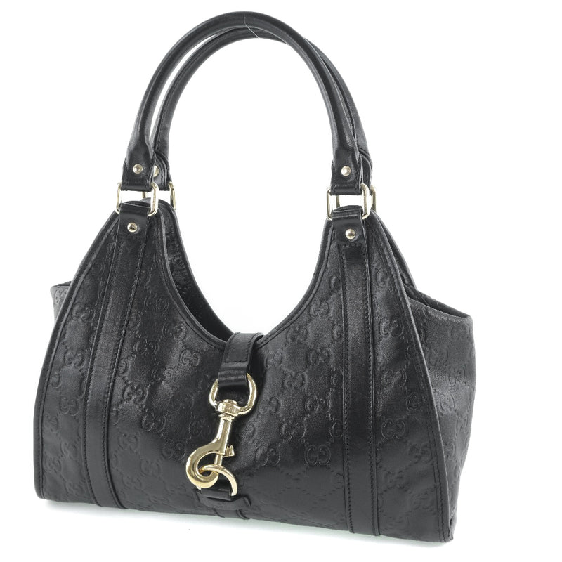 [GUCCI] Gucci GG 203495 Handbag Simer Leather Black Ladies Handbag A-Rank