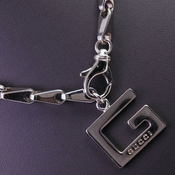 [GUCCI] Gucci G Logo Necklace Silver Unisex Necklace