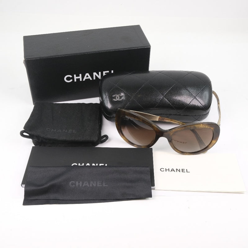 [Chanel] Chanel 5346-A C.1525/S9 Gafas de sol Plastic Brown 55 □ 20 140 Gafas de sol de Damas grabadas A Rank