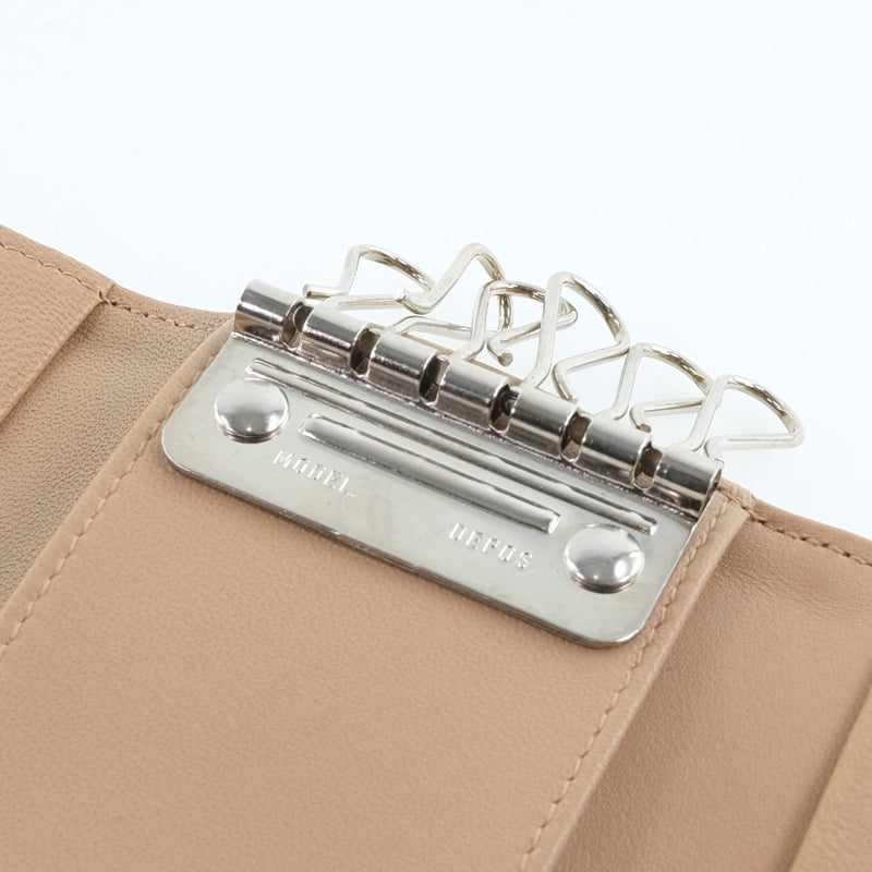 [Prada] Prada 6 연속 1M0222 주요 케이스 에나멜 Cammello Beige Ladies Key Case A Rank