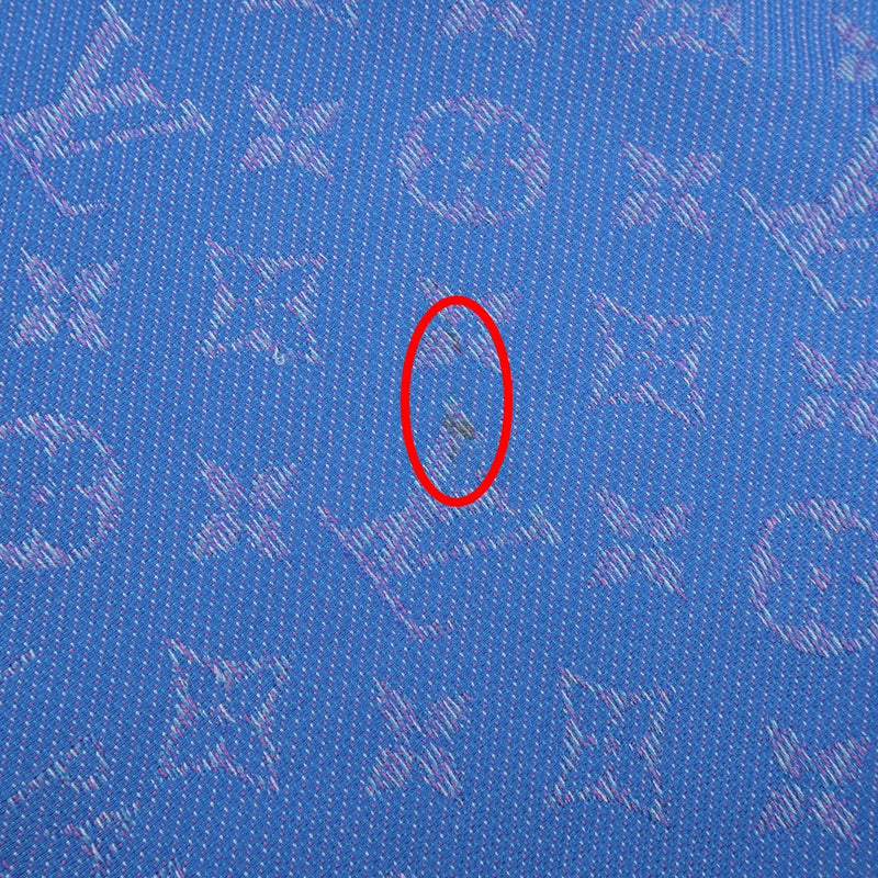 [Louis Vuitton] Louis Vuitton Monogram Stall Silk x Wool Blue Ladies Stall A-Rank