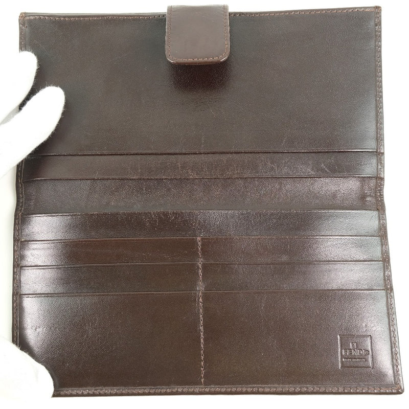 [FENDI] Fendi Zukka long wallet canvas tea ladies long wallet