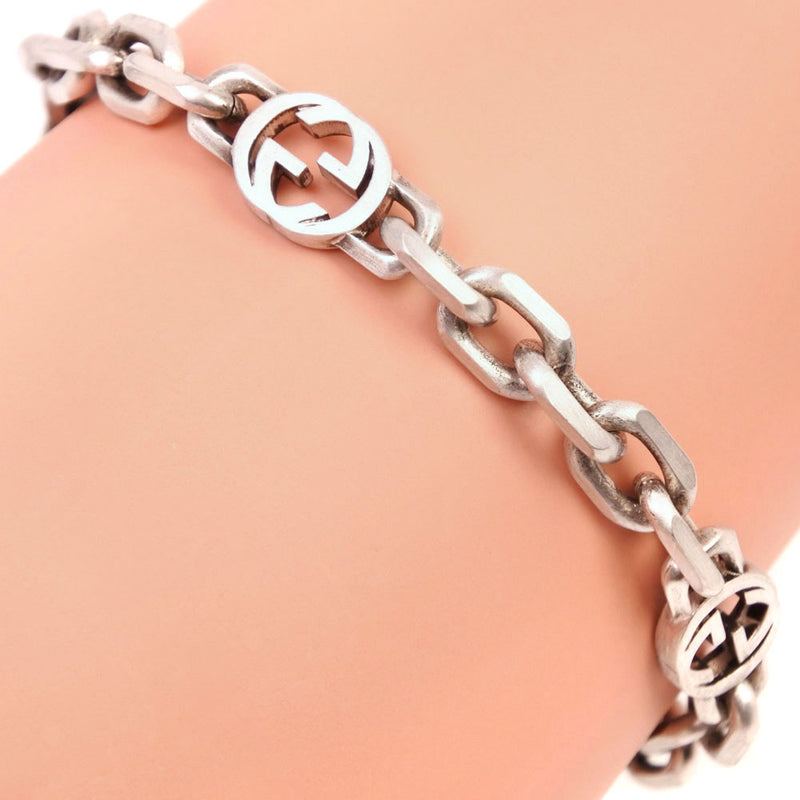 [GUCCI] Gucci Interlocking G Bracelet Silver 925 Ladies Bracelet