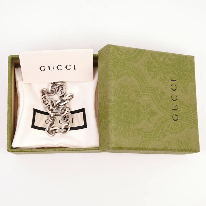[Gucci] Gucci entrelazado G Bracelet Silver 925 Pulsera de damas