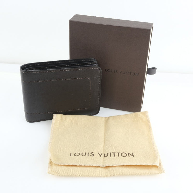 [Louis Vuitton] Louis Vuitton UTA M92074 BI -FOLD WALLET皮革棕色CA5110男士Bi -fold Callet A RAK