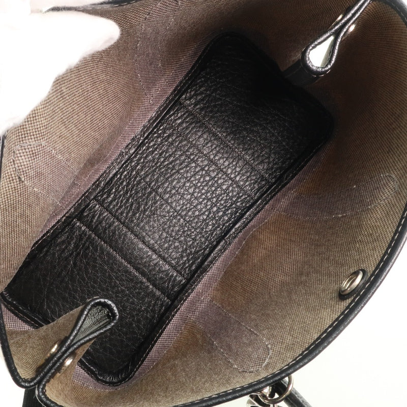 [HERMES] Hermes Garden Party TPM Handbag Towal Ish x Calf Black/Gray □ R engraved Ladies Handbag A Rank