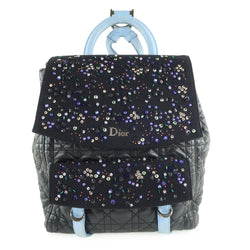 [Dior] Dior Studs Mochila/Pack Daypack Black/Light Blue Ladies Buck Daypack B-Rank