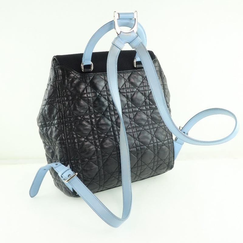 [Dior] Dior Studs Mochila/Pack Daypack Black/Light Blue Ladies Buck Daypack B-Rank