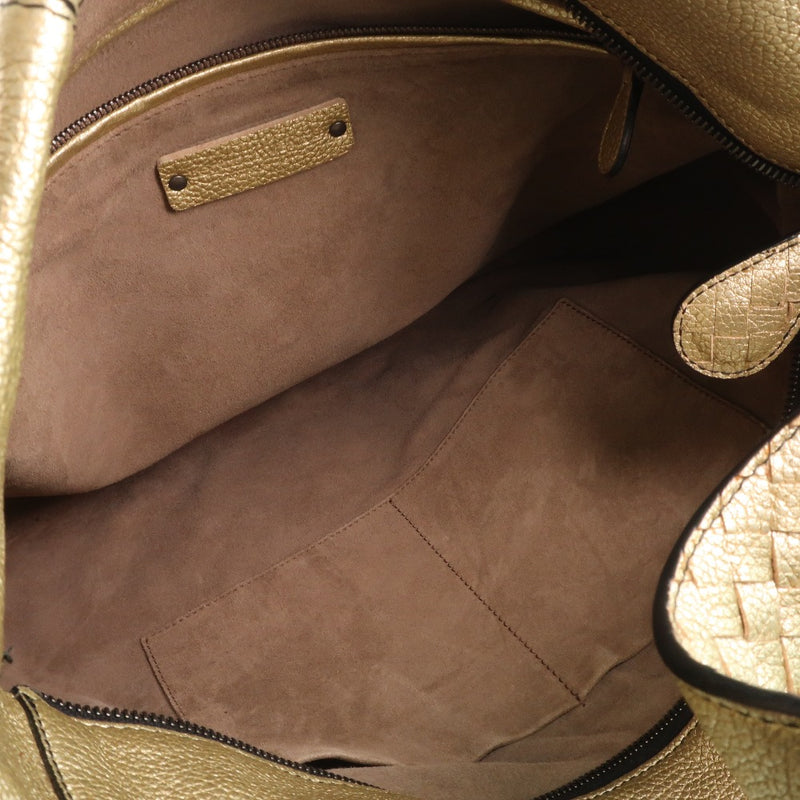[BOTTEGAVENETA] Bottega Veneta Intrecciato Shoulder Bag Calf Gold Ladies Shoulder Bag A-Rank