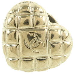 [Chanel] Chanel Heart Pin Broach B21p Grabado Damas Brouch A Rank