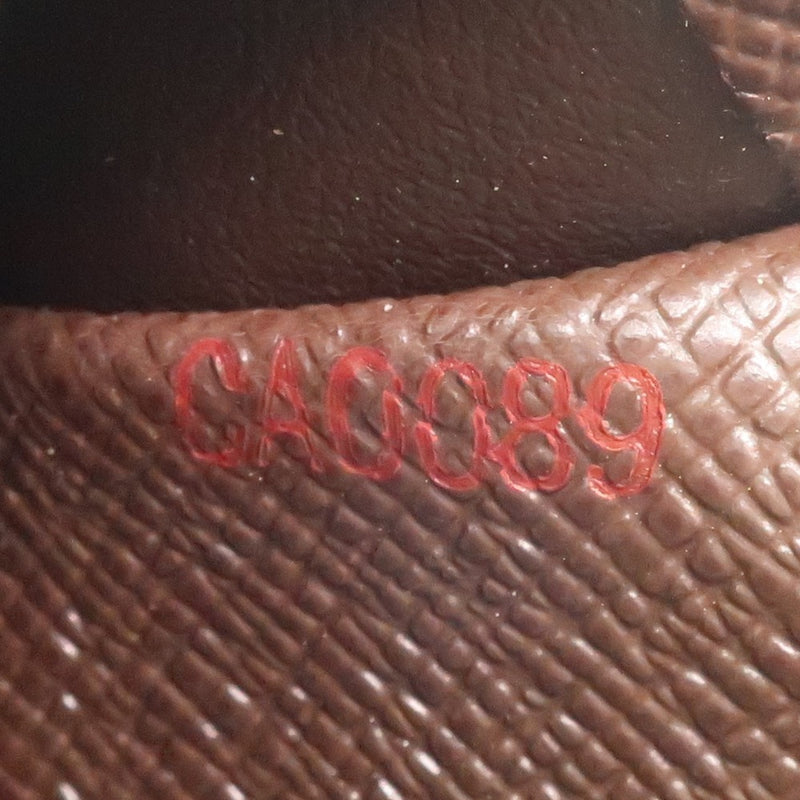 [Louis Vuitton] Louis Vuitton Porto Monbie Trezol N61736 Bi-Fold Wallet Damier Cambus Tea Ca0089 Damas grabadas Nacida en la billetera A-Rank