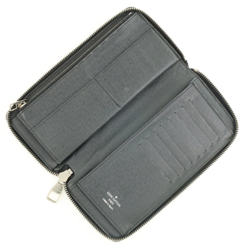 [LOUIS VUITTON] Louis Vuitton Zippy Wallet Vertical M30503 Long Wallet Taiga Black Men's Long Wallet
