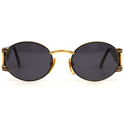 [Versace] Gafas de sol Versace Gafas de sol de plástico para hombres negros/dorados