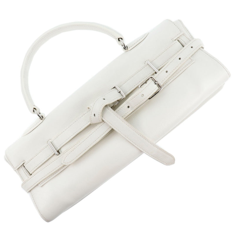 [HERMES] Hermes 
 Kelly Flat 35 Handbag 
 Voice Blon White □ J engraved belt bracket KELLY FLAT 35 Ladies