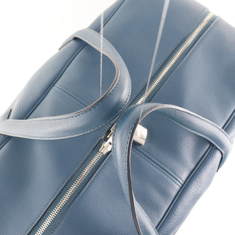 [Hermes] Hermes Victoria 50 Triyon Clemance Colver Blue T 새겨진 Unisex Boston Bag