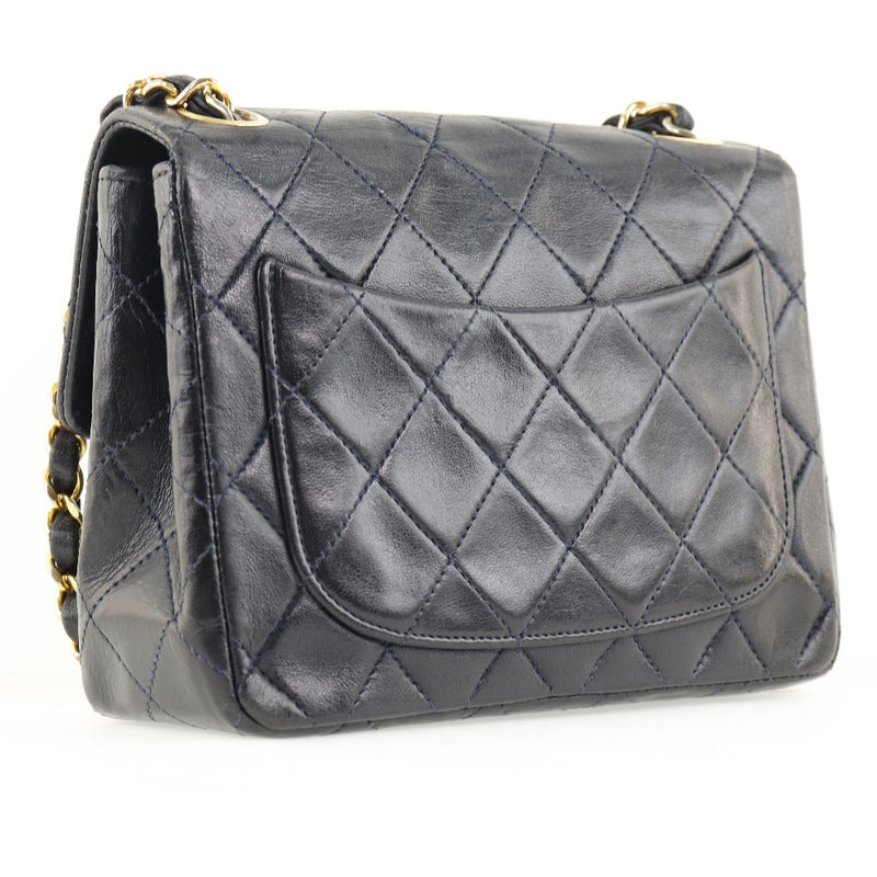 [CHANEL] Chanel Chain Shoulder Mini Morasse Vintage Calf Black Ladies Shoulder Bag