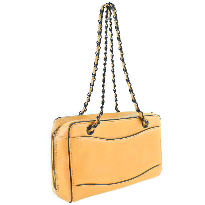 [CHANEL] Chanel Chain Shoulder Coco Mark A16834 Lambskin Beige Ladies shoulder bag