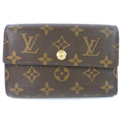 【LOUIS VUITTON】ルイ・ヴィトン
 ポルトフォイユ・アレクサンドラ 三つ折り財布
 M60047 モノグラムキャンバス 茶 CA3182刻印 スナップボタン Portefeiulle Alexandra レディース