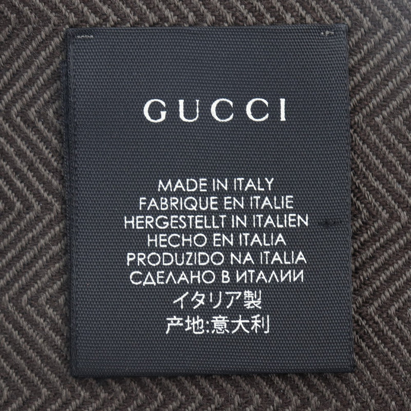 【GUCCI】グッチ
 344993-4G200-3264 ウール 茶 メンズ マフラー
A-ランク