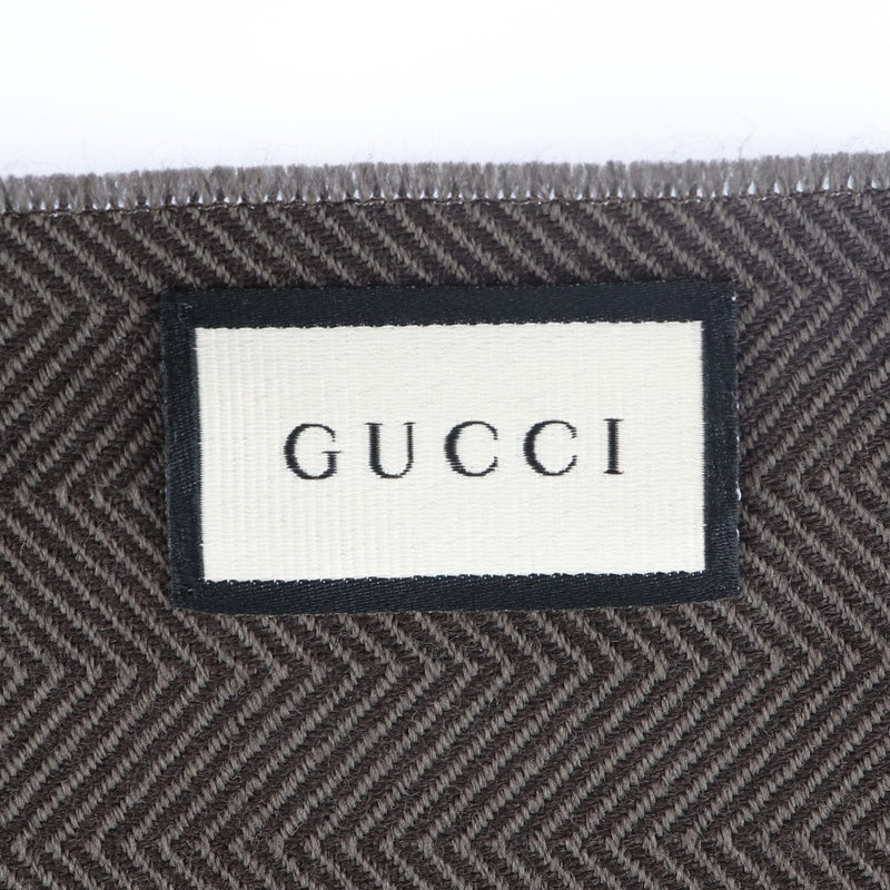 【GUCCI】グッチ
 344993-4G200-3264 ウール 茶 メンズ マフラー
A-ランク