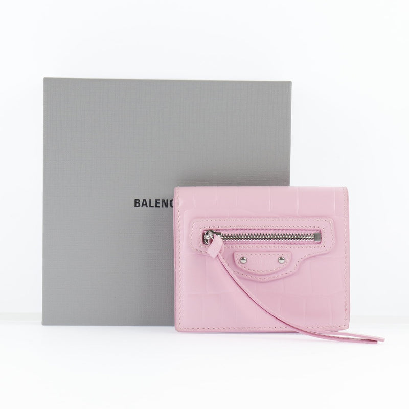 [Balenciaga] Balenciaga Neo Classic Mini Wallet 640111 15V07 7507 Ternero Pink Ladies Bi -billet